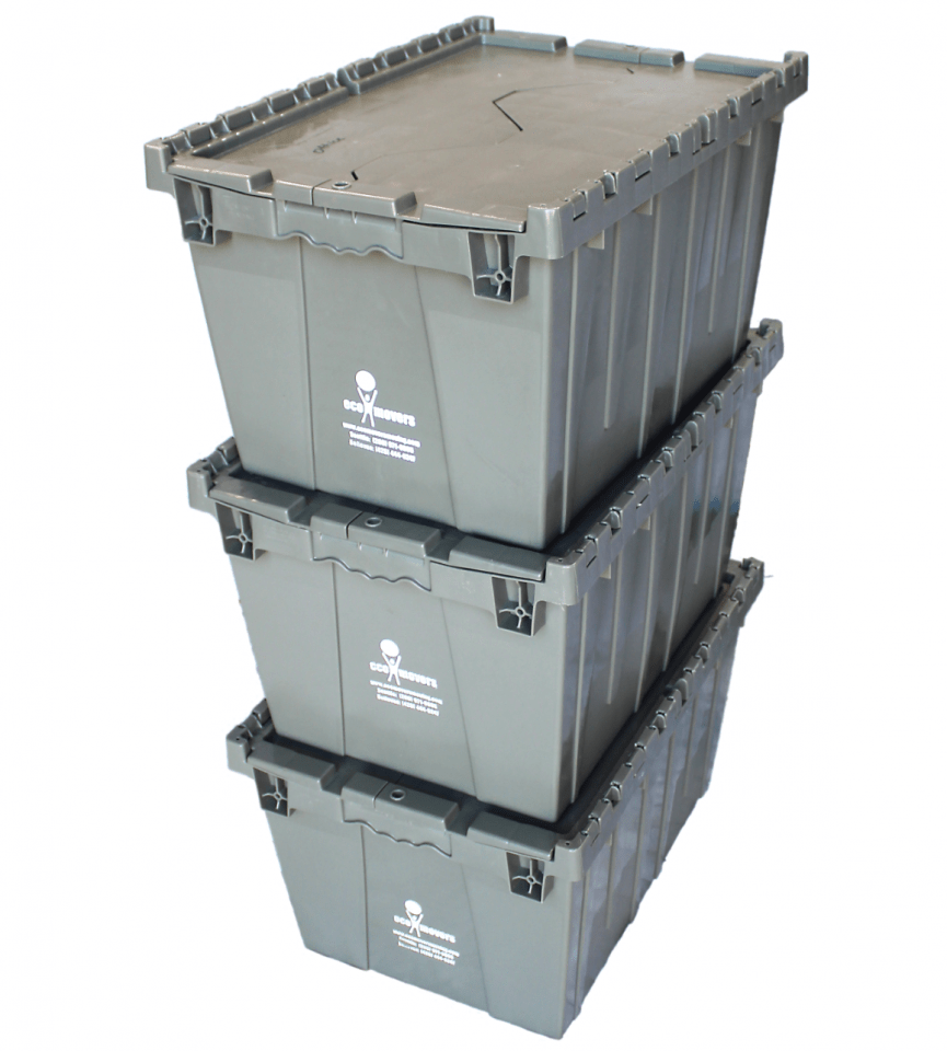 Durable Commercial Moving Boxes & Bins for Office Relocations